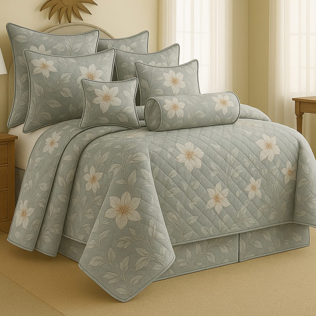 Sage Daisy 9-Piece Comforter Set
