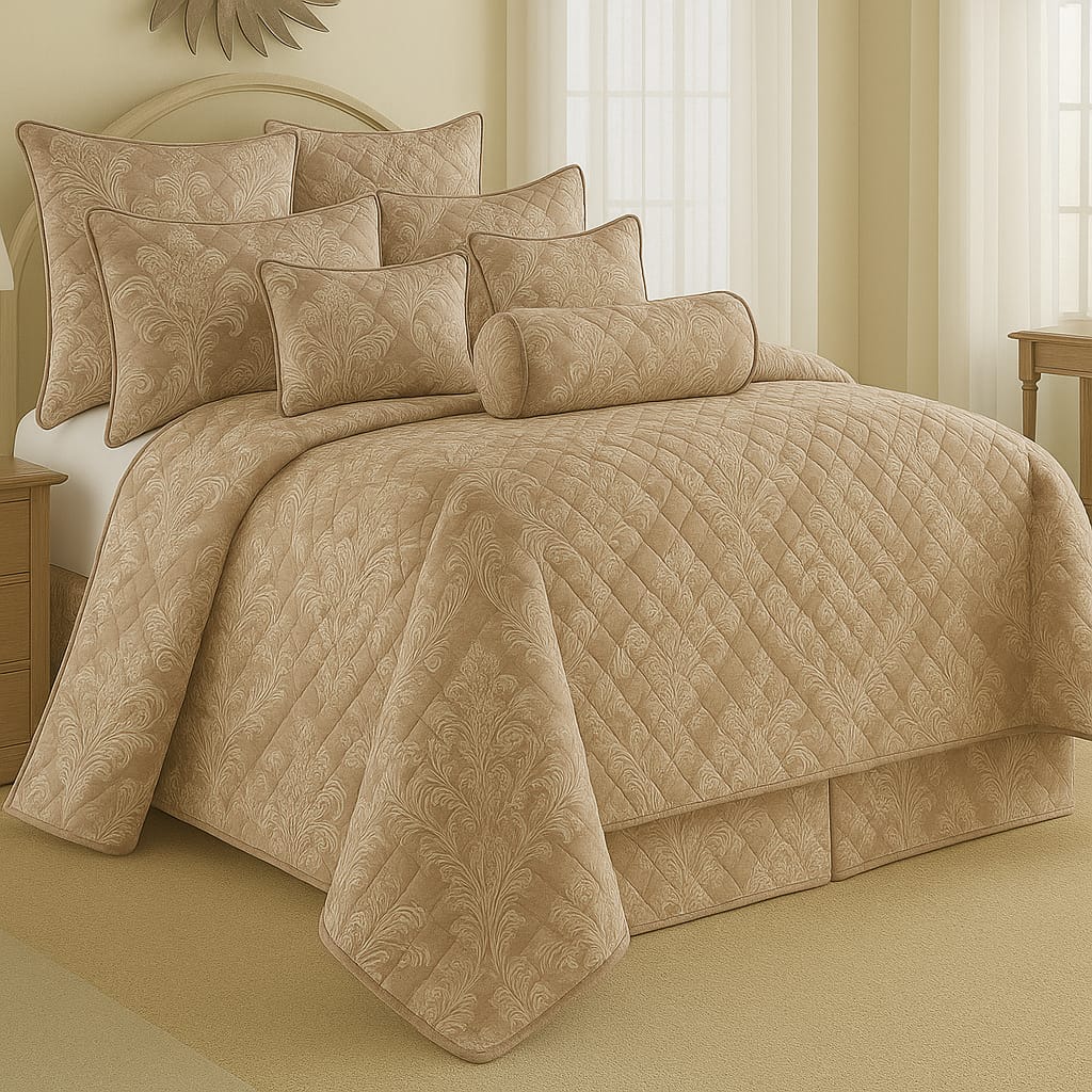 Golden Beige 9-Piece Comforter Set