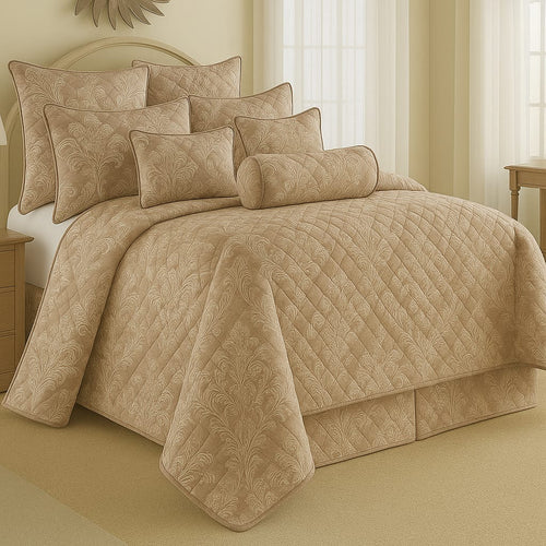 Golden Beige 9-Piece Comforter Set
